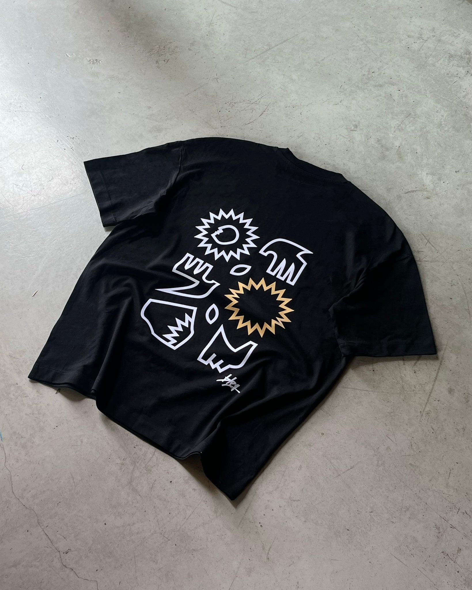T-SHIRT NOIR "FRAGMENTS"