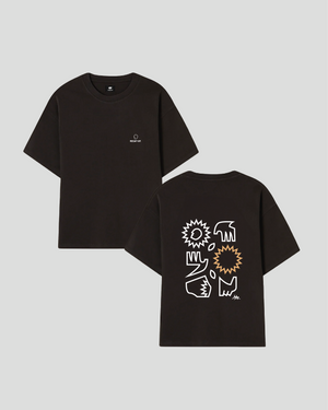 T-SHIRT NOIR "FRAGMENTS"